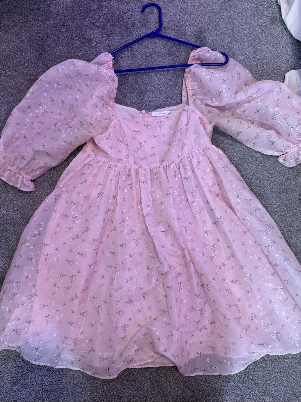 Floral altard state babydoll dress size M